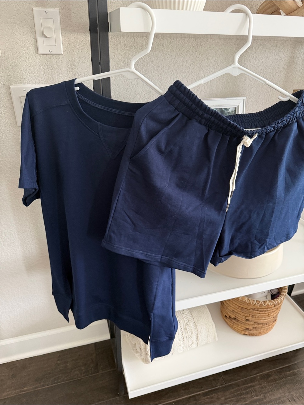 Boutique 9 Navy Blue Drawstring Shorts